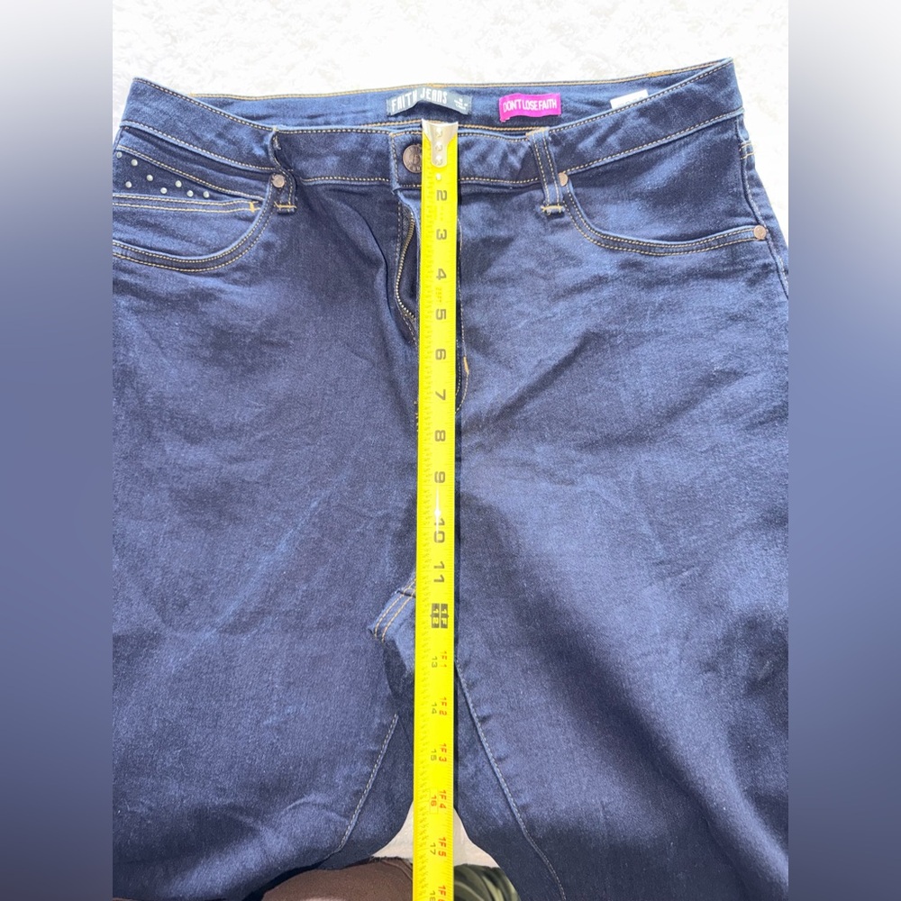 Stretch Straight Leg Blue Jeans - Picture 3 of 9